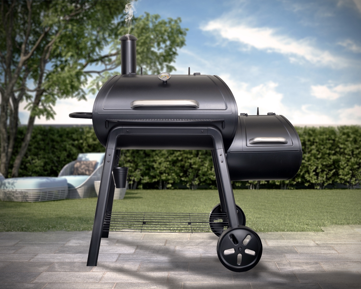 Picture of Outdoor Leisure Products OLP8530CS Heavy Duty Offset Charcoal Smoker Grill