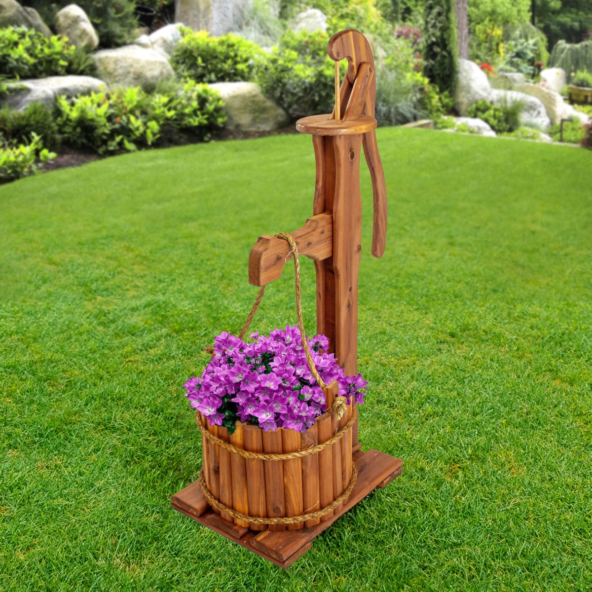 American Furniture Classics Old-Fashioned Pump Planter - 37″H x 21″W
