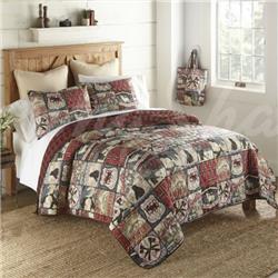 Picture of American Heritage Textiles Y20244 Your Lifestyle the Great Outdoors Polyester Twin Size Quilt Set, Multi Color - 2 Piece