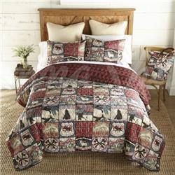 Picture of American Heritage Textiles Y20246 Your Lifestyle the Great Outdoors Polyester Queen Size Quilt Set, Multi Color - 3 Piece