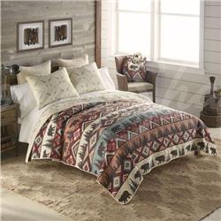 Picture of American Heritage Textiles Y20266 Your Lifestyle Bear Totem Polyester Queen Size Quilt Set, Multi Color - 3 Piece