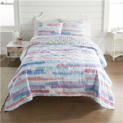 Picture of American Heritage Textiles Y20286 Your Lifestyle Smoothie Polyester Queen Size Quilt Set, Multi Color - 3 Piece