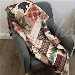 Picture of American Heritage Textiles Y20348 Wilderness Pine Microfiber Throw, Multi Color