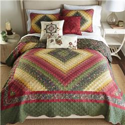 Donna Sharp Spice Postage Stamp Ultra Comfort Bedding Collection Quilt - Full/Queen