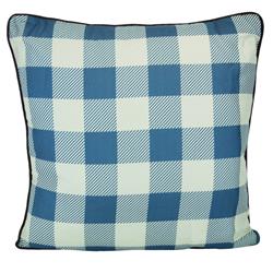 Donna Sharp Mountain Stream Blue and White Check Decorative Pillow