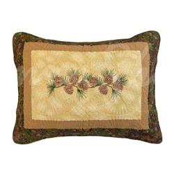 Picture of American Heritage Textiles 66002 Cabin Raising Pinecone Standard Size Sham, Multi Color