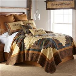 Picture of American Heritage Textiles 66006 Cabin Raising Full & Queen Size Cotton Quilt&#44; Multi Color