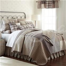 83824 Smoky Square Twin Size Cotton Quilt, Multi Color