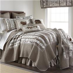 86104 Birch Forest Twin Size Cotton Quilt, Multi Color