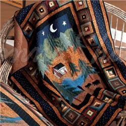 Picture of American Heritage Textiles 90908 Midnight Bear Throw, Multi Color