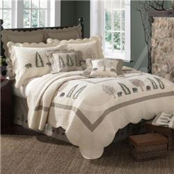 Picture of American Heritage Textiles 95304 Bear Creek Twin Size Quilt&#44; Cream & Taupe