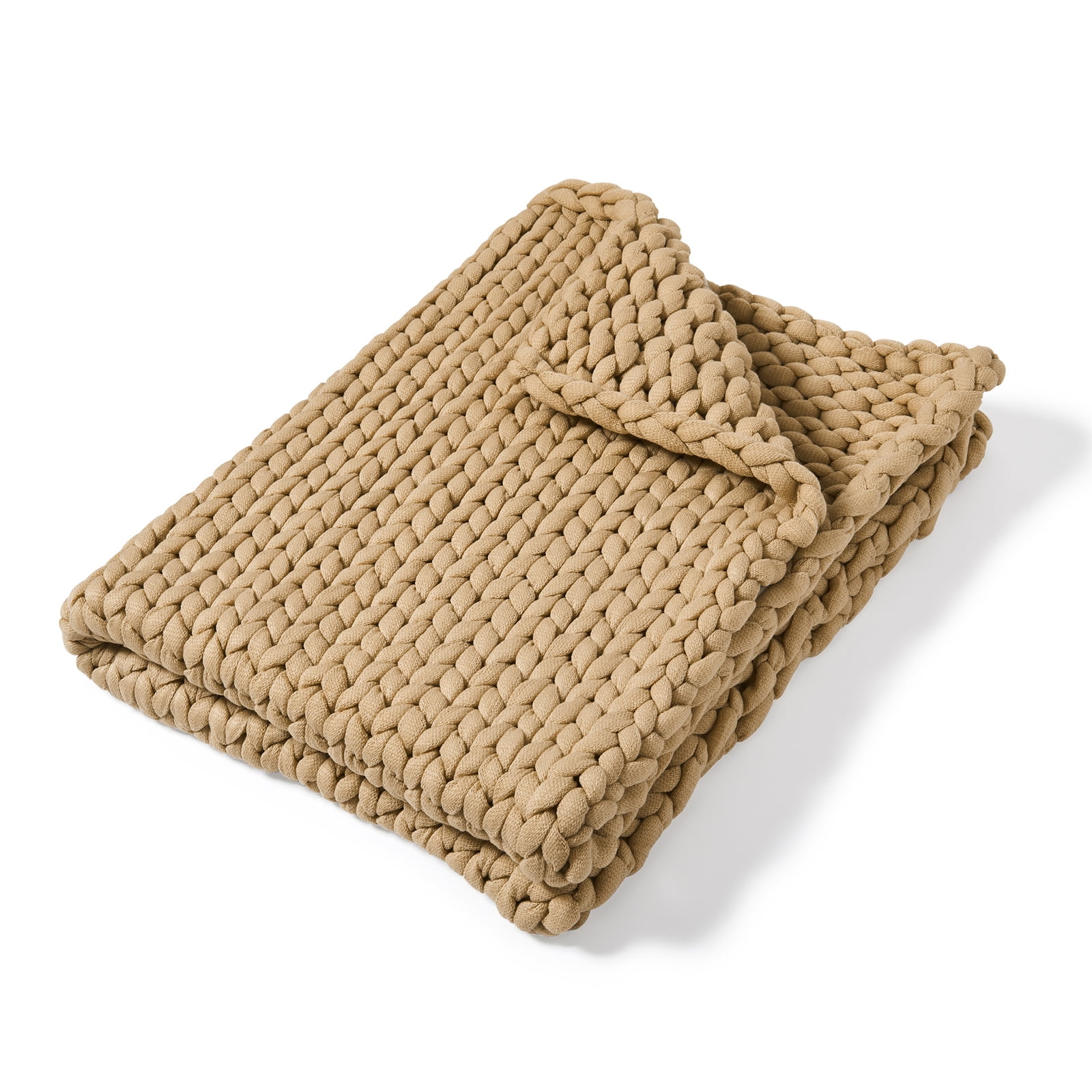 Picture of American Heritage Textiles 70008 40 x 50 in. Chunky Knit Throw&#44; Taupe