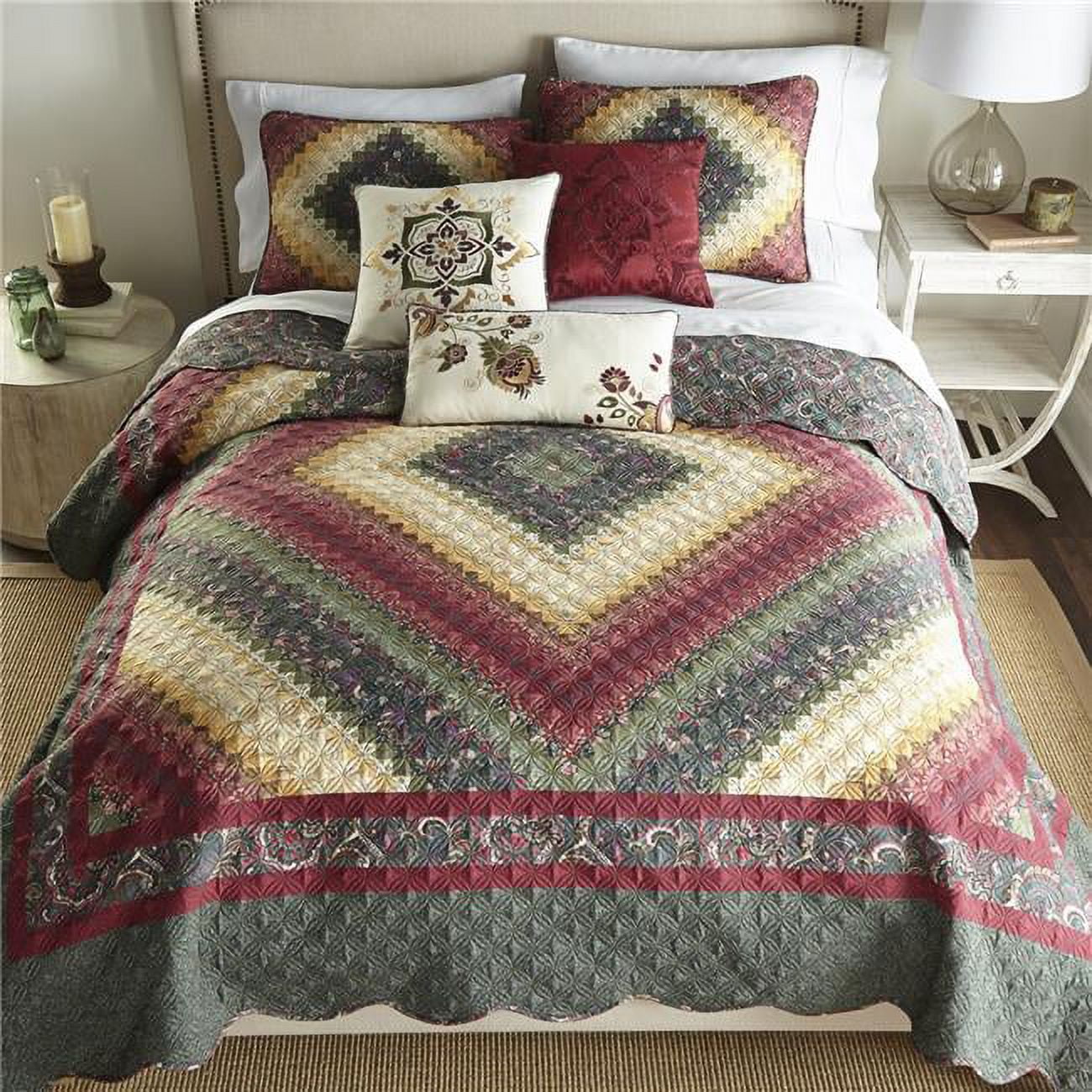 Z52004 Microfiber Ultra Comfort Collection Spice Postage Stamp Bedding, Multi Color - 2 Piece