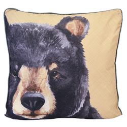 Picture of Donna Sharp Y20182 Bear Dec Pillow with Canoe Trip&#44; Red