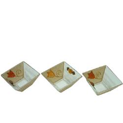 Picture of A&M Judaica 507764-8 Lily Tulip Sectional Glass&#44; Gold - Set of 3