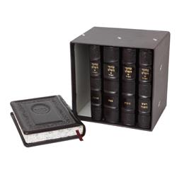 Picture of A&M Judaica MTM-S-2 Sefard Oval Traditional Leather Machzor Set&#44; Medium