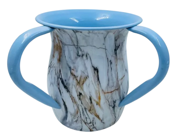 59752 Washing Cup, Blue-Beige & Marble