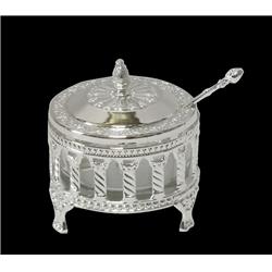Plated Honey Dish, Silver