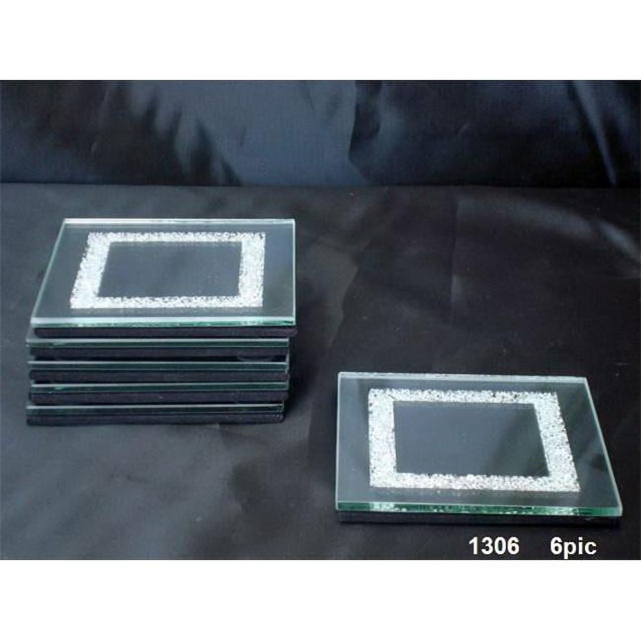 Picture of A&M Judaica 1306 Square Mirror Coasters&#44; Set of 6