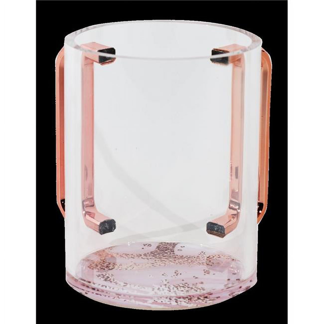 Picture of Schonfeld Collection 911122 22 in. Acrylic Washing Cup with Handle&#44; Rose&#44; Gold & Clear