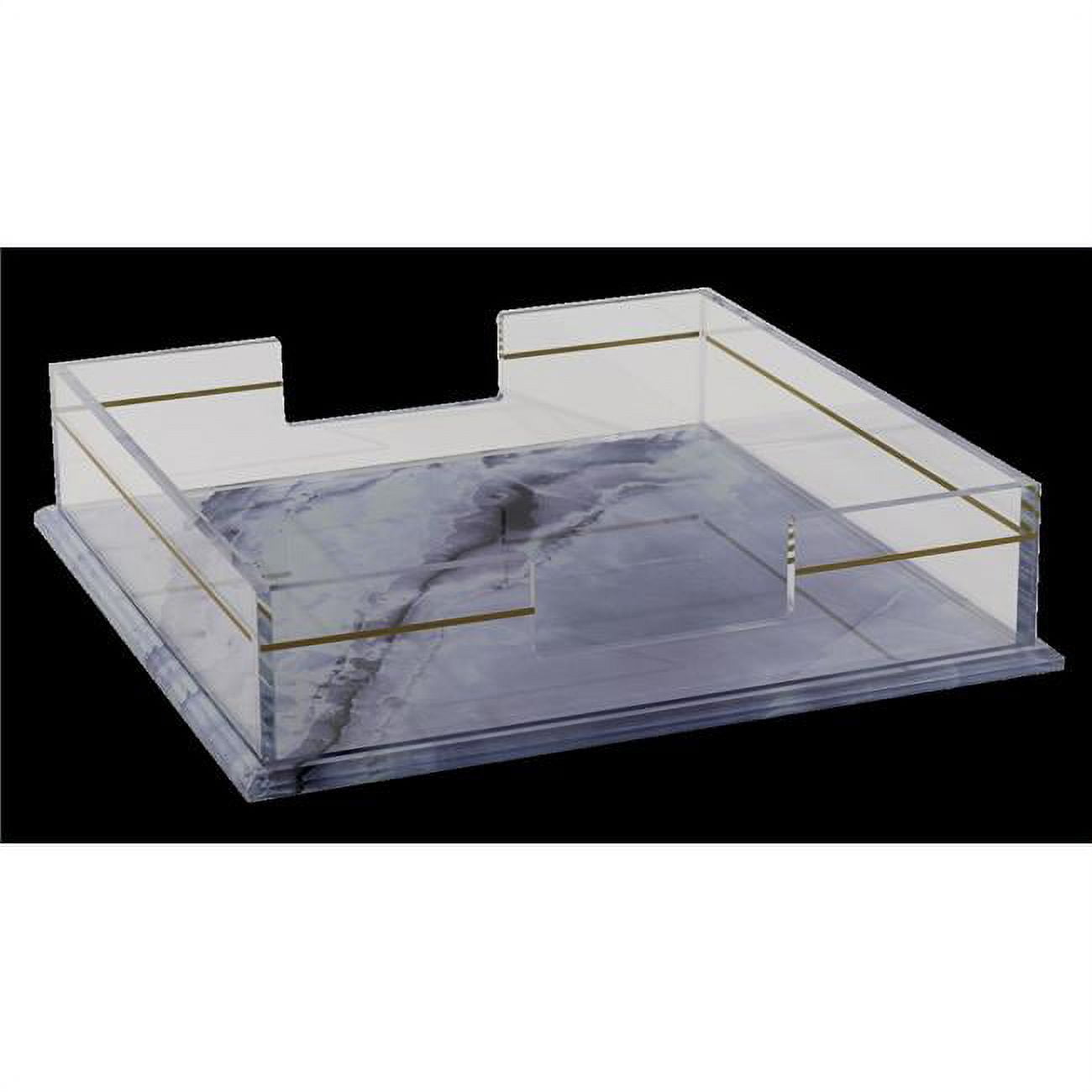 Picture of Schonfeld Collection 182428 27.2 in. Marble Acrylic Flat Napkin Holder