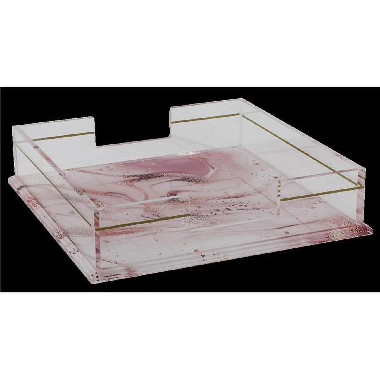 Picture of Schonfeld Collection 182429 27.2 in. Marble Acrylic Flat Napkin Holder