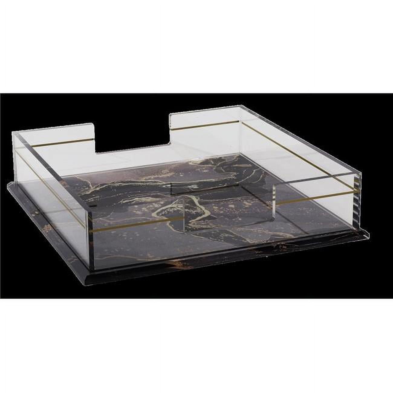 Picture of Schonfeld Collection 182430 27.2 in. Marble Acrylic Flat Napkin Holder