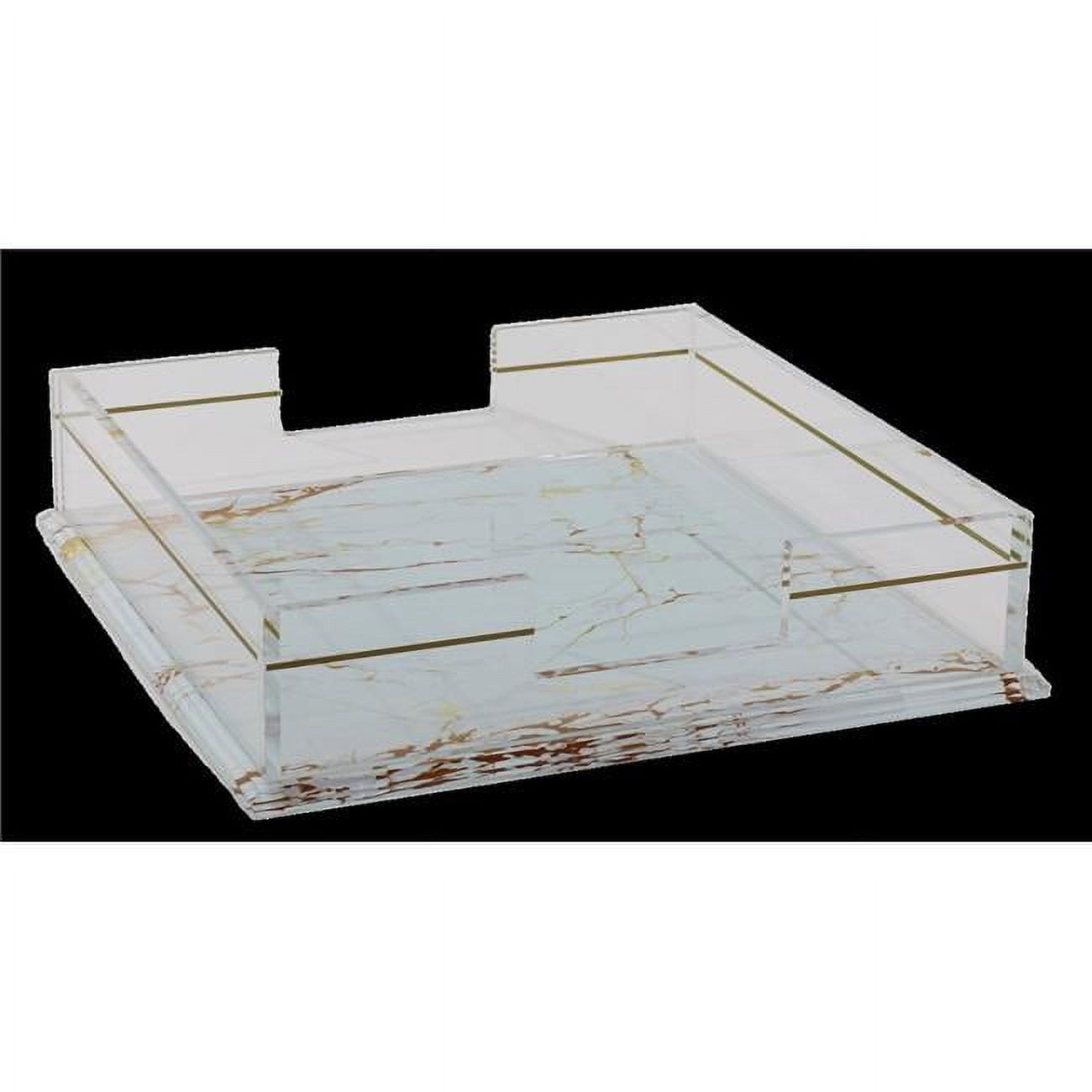 Picture of Schonfeld Collection 182431 27.2 in. Marble Acrylic Flat Napkin Holder