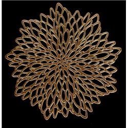 Picture of Schonfeld Collection 199603 15 in. Leather Look Laser Cut Placemat, Gold - 12 Piece