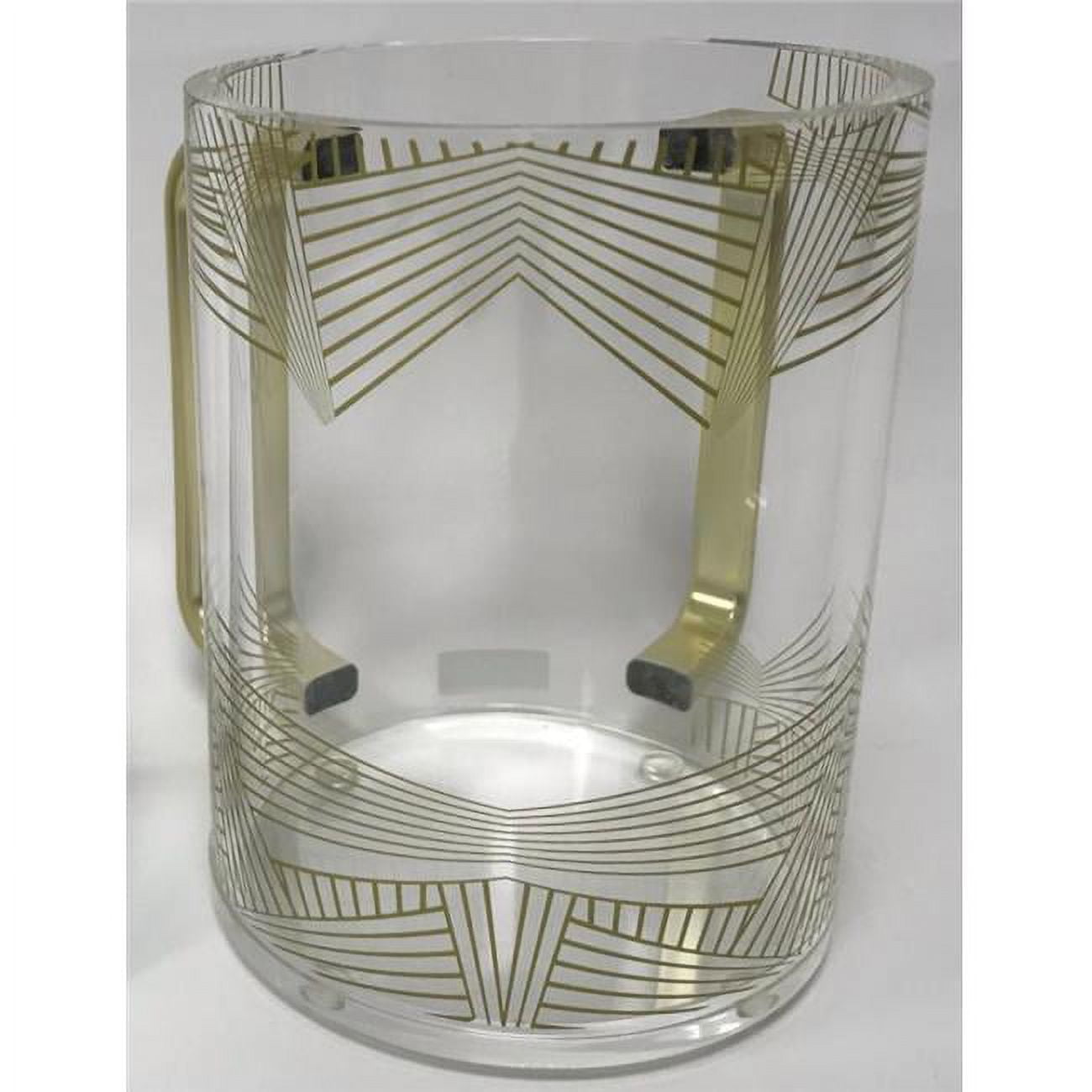 Picture of Schonfeld Collection 911134 22 in. Gold Leaf Acrylic Washing Cup with Handle&#44; Gold & Clear