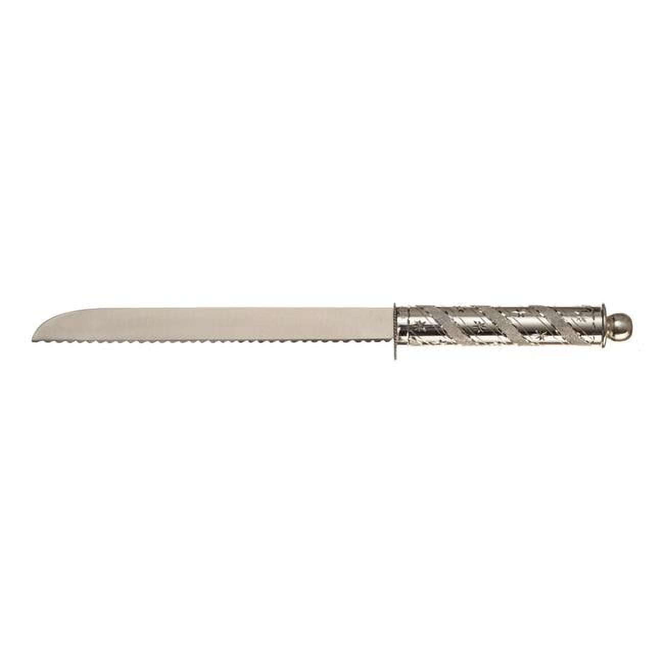 Picture of Art Judaica 42107 Engraved Serrated Silver Knife