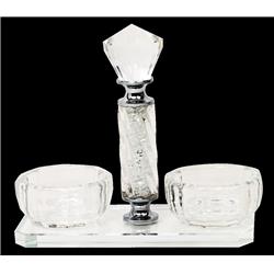 Picture of Schonfeld Collection 17758 Salt & Pepper Crystal Holder with White Stones