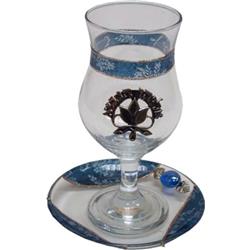 Picture of Judaica 307789-23 Lily Blue Eliyahu Cup