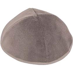 Picture of Judaica 4GWR2 4 Part Grey Yarmulke with Rim, Size 2