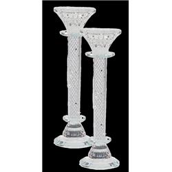 Picture of Schonfeld Collection 182333 9.5 in. Crystal Candlestick with Silver Paper Filling