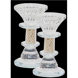 Picture of Schonfeld Collection 182334 5 in. Crystal Candlestick with Gold Paper Filling