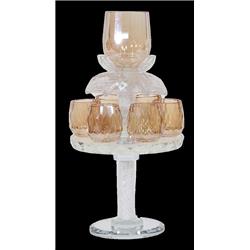 Picture of Schonfeld Collection 182897 9 in. Big & Small Cups Crystal 6 Cups Fountain - Gold Filling