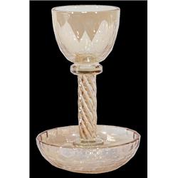Picture of Schonfeld Collection 182900 6 in. Crystal Gold Kiddush Cup with Tray