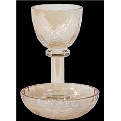 Picture of Schonfeld Collection 182904 5.5 in. Crystal Gold Kiddush Cup with Tray
