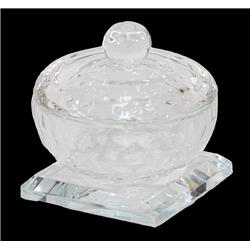 Picture of Schonfeld Collection 182919 2 x 2 in. Clear Salt & Honey Holder Crystal Dish with Lid