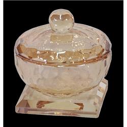Picture of Schonfeld Collection 182920 2 x 2 in. Salt & Honey Holder Gold Crystal Dish with Lid