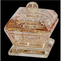 Picture of Schonfeld Collection 182926 2 x 2 in. Gold Crystal Salt & Honey Holder with Lid - Gold Metal