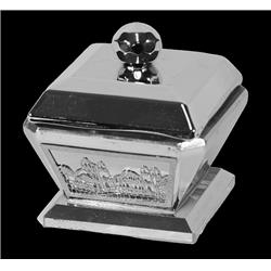 Picture of Schonfeld Collection 182927 2 x 2 in. Silver Crystal Salt & Honey Holder with Lid - Silver Metal