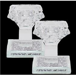 Picture of Schonfeld Collection 182975 3.5 x 3 x 4 in. Crystal Candle Holder - Silver Filling Stand