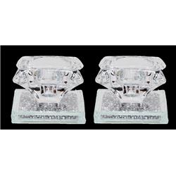 Picture of Schonfeld Collection 182976 2 x 3 x 4 in. Crystal Candle Holder - Silver Filling Stand