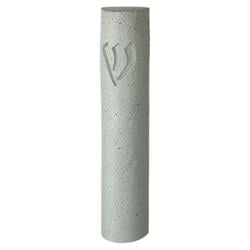 12 cm Gray Concrete Polymer Mezuzah - Stone Look