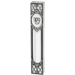 15 cm Square Perspex Mezuzah with Plaque