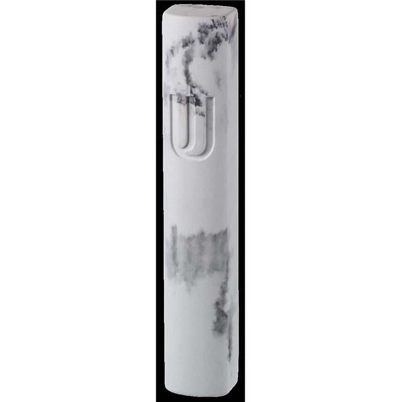 12 cm White Marble Cement Mezuzah