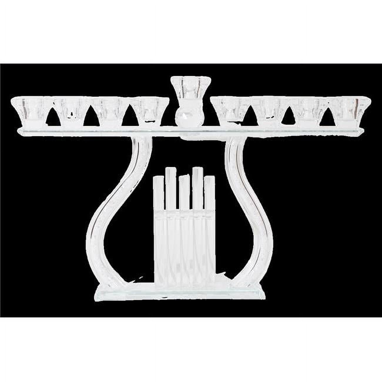 Picture of Schonfeld Collection 182967 8 x 14.5 in. Crystal Menorah with Clear Cups