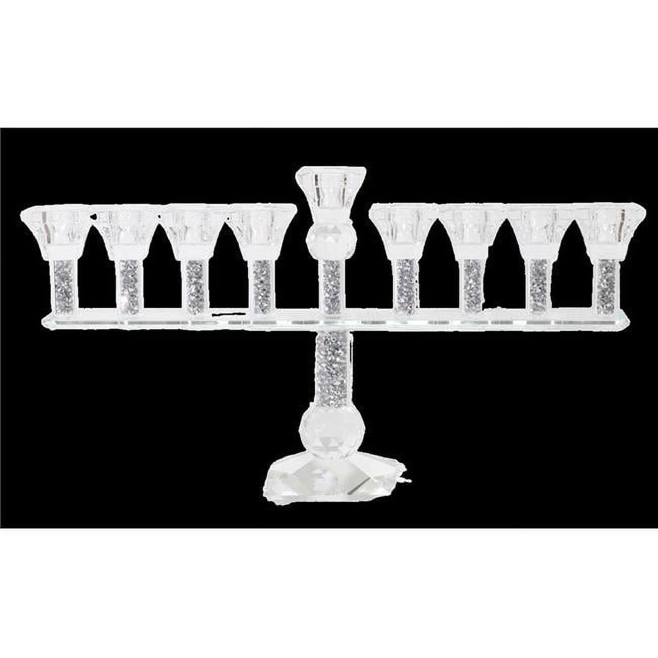 Picture of Schonfeld Collection 182968 7.5 x 15 in. Crystal Menorah with Clear Cups